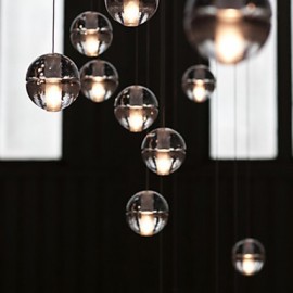 Creative Restaurant Engineering Stage Led Meteor Shower Crystal Ball Pendant Light Lamp LED(1pc)