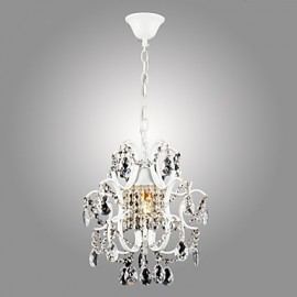 Iron Painting Chandelier with Clear Crystal Modern Lighting Lamp