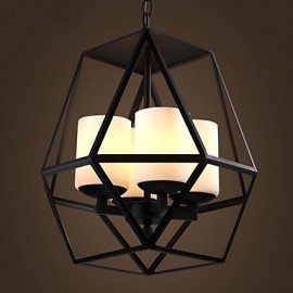 Top level American Village Vintage black Iron Lamp, Modern Chandelier Chandelier, 4 lights
