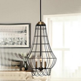 MAX:60W Country Mini Style Painting Metal Pendant Lights Living Room / Dining Room / Study Room/Office / Kids Room / Entry / Hallway