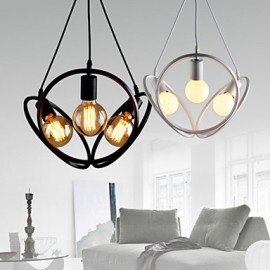 3 Lights Chandeliers / Pendant Lights Traditional/Classic / Retro Bedroom / Study Room/Office / Hallway Metal