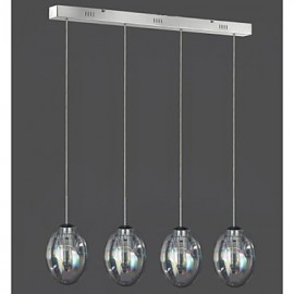1.5W Modern/Contemporary / Traditional/Classic LED / Bulb Included Chrome Metal Pendant LightsLiving Room / Bedroom / Dining Room / Study