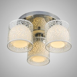 Three Light LED Ceiling Glass Dome Light Flush Mount