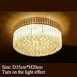 Modern Luxury Chandeliers Crystal Living Room LED Absorb Dome Light Diameter 35CM Contains 3 LED Bulbs