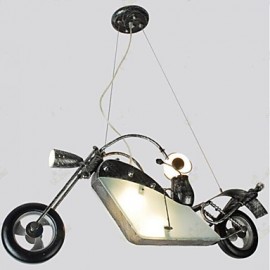 Nostalgic Children Bedroom Boy Motorcycle Iron Chandelier lighting lamps