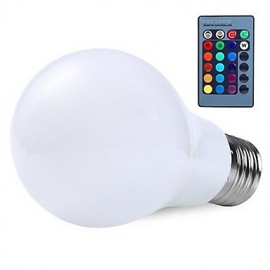 RGB 10W E27 Led Globe Light Bulb Lamp 16 Color Changering with 24Key Remote Control RGB Bulbs(AC85-265V)