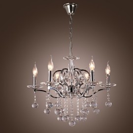 Elegant Crystal Chandelier with 6 Lights