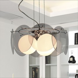 New deals Milan Simple Fashion Style Living Room Dining Room Chandelier Light Smoke Gray Glass Chandelier