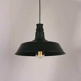 Black Modern Pendant Light in Circle Featured Lampshade