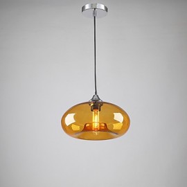 Modern Characteristic 1 Light Pendant With Transparent Glass Shade