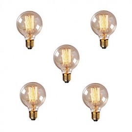 5pcs G80 Vintage Edison Bulb Incandescent Light Bulb E27 40W Light Bulb Filament Bulb 220-240V