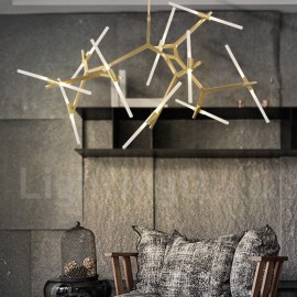 Modern/ Contemporary 20 Light Chandelier for Living Room/ Dining Room Light (Black, Golden)