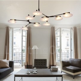 Black 9 Light Modern/ Contemporary Chandelier Lamp for Living Room, Dining Room, Bedroom