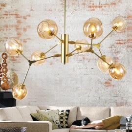 Chandelier with Glass Shade Modern/ Contemporary Style for Living Room, Dining Room, Bedroom
