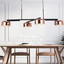 4 Light Single Tier Modern/ Contemporary LED Rotatable Chandelier Light for Dining Room Lamp