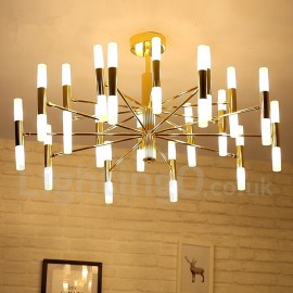 40 Light Golden 2-Tier Modern/ Contemporary Chandelier Light for Living Room, Dining Room, Bedroom LED Lamp