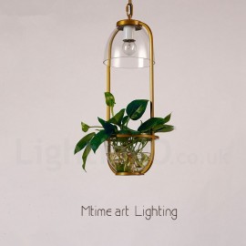 Traditional / Classic Single Light Glass Dining Room Pendant Light for Study Room/Office Lamp