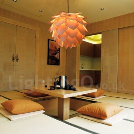Rustic / Lodge Dining Room Living Room Bedroom Wood Pinecone Pendant Light