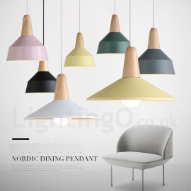 Modern/ Contemporary Dining Room Bedroom Wood Metal Multi Colors Pendant Light