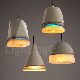Vintage Concrte Pendant Light for Dining Room, Living Room, Bedroom, Kitchen Lamp