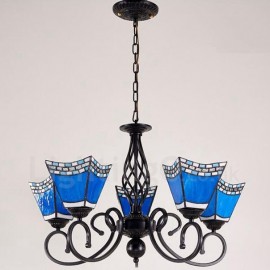 5 Light Mediterranean Style LED Integrated Living Room,Dining Room,Bed Room Metal Chandeliers