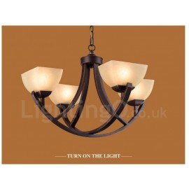 4 Light Rustic/Lodge LED Integrated Metal Chandeliers