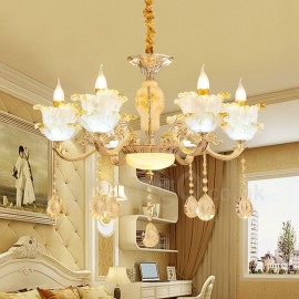 6 Light Traditional/Classic LED Integrated Living Room,Dining Room,Bed Room Metal Chandeliers