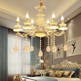 6 Light Traditional/Classic LED Integrated Living Room,Dining Room,Bed Room Metal Luxury Chandeliers