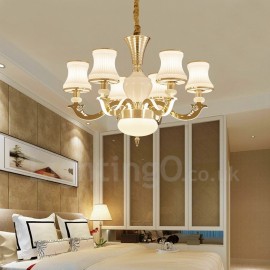 6 Light Traditional/Classic LED Integrated Living Room,Dining Room,Bed Room Metal Luxury Candle Chandeliers