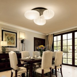 3 Light Traditional/Classic LED Integrated Living Room,Dining Room,Bed Room E27 Chandeliers with Glass Shade