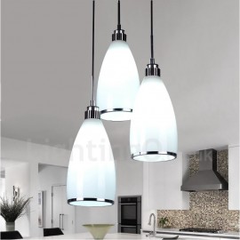 3 Light Modern/Contemporary LED Integrated Living Room,Dining Room,Bed Room Metal Pendant Lights