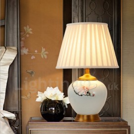 Traditional/Classic LED Integrated Ceramics Copper Table Lamps