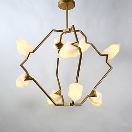 Nine Light Post Modern Metal with Glass Peach Chandelier Lamp for the Bedroom / Canteen Room / Bar / Coffee Room Decorate Pendant Lamp