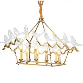 Modern/Contemporary Brass Feature for Designers Metal Living Room Dining Room Study Room/Office Chandelier