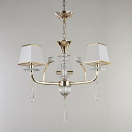 Modern/Contemporary Electroplated Feature for Crystal Metal Living Room Bedroom Dining Room Study Room/Office Chandelier