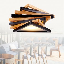 1 Light Wood Modern / Contemporary Pendant Lights with Wood Shade for Bathroom,Living Room,Study,Kitchen,Bedroom,Dining Room,Bar