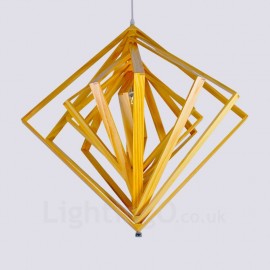 1 Light Wood Modern / Contemporary Nordic style Pendant Lights with Wood Shade for Bathroom,Living Room,Study,Kitchen,Bedroom,Dining Room,Bar