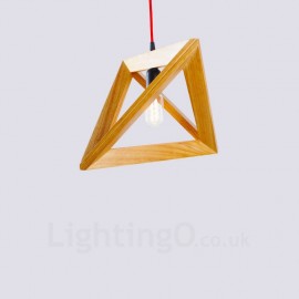 1 Light Wood Modern / Contemporary Pendant Lights with Wood Shade for Living Room,Dining Room,Study,Bedroom,Bar