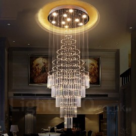 10 Lights Modern LED Crystal Ceiling Pendant Light Indoor Chandeliers Home Hanging Down Lighting Lamps Fixtures
