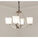4 Lights Chrome Pendant Light Indoor Modern Chandeliers Home Hanging Lighting Lamps Fixtures with Glass Shades