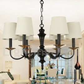 6 Light Dining Room Living Room Bedroom Rustic Retro Candle Style Chandelier