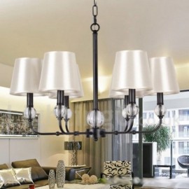 6 Light Rustic Retro Contemporary Living Room Dining Room Bedroom Candle Style Chandelier