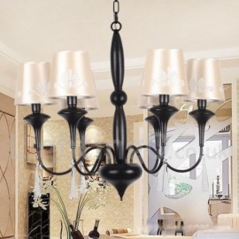 6 Light Mediterranean Style, Living Room Dining Room Bedroom Candle Style Chandelier