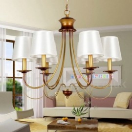 6 Light Rustic Living Room Dining Room Bedroom Mediterranean Style, Modern / Contemporary Candle Style Chandelier