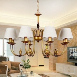 8 Light Modern / Contemporary Rustic Living Room Retro Candle Style Chandelier