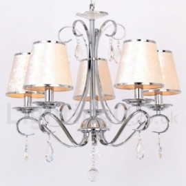 5 Light Contemporary Dining Room Bedroom Living Room K9 Crystal Candle Style Chandelier