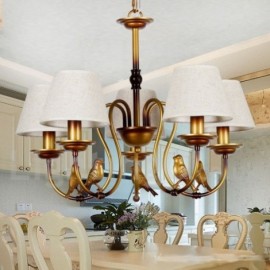 5 Light Modern / Contemporary Rustic Living Room Retro Candle Style Chandelier