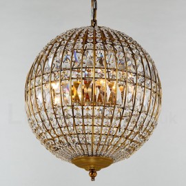 Globe Modern LED K9 Crystal Ceiling Pendant Light Indoor Chandeliers Home Hanging Down Lighting Lamps Fixtures