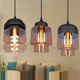Rustic Glass Pendant Light European Bar Lounge Dining Room Pendant Lamp