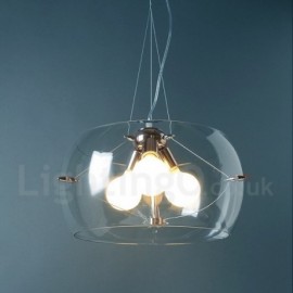 3 Light Modern/Contemporary Living Room Dining Room Bar Glass Pendant Light